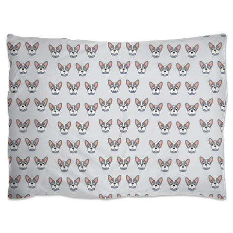 Image of Pillow Shams with French Bulldog Head Pattern