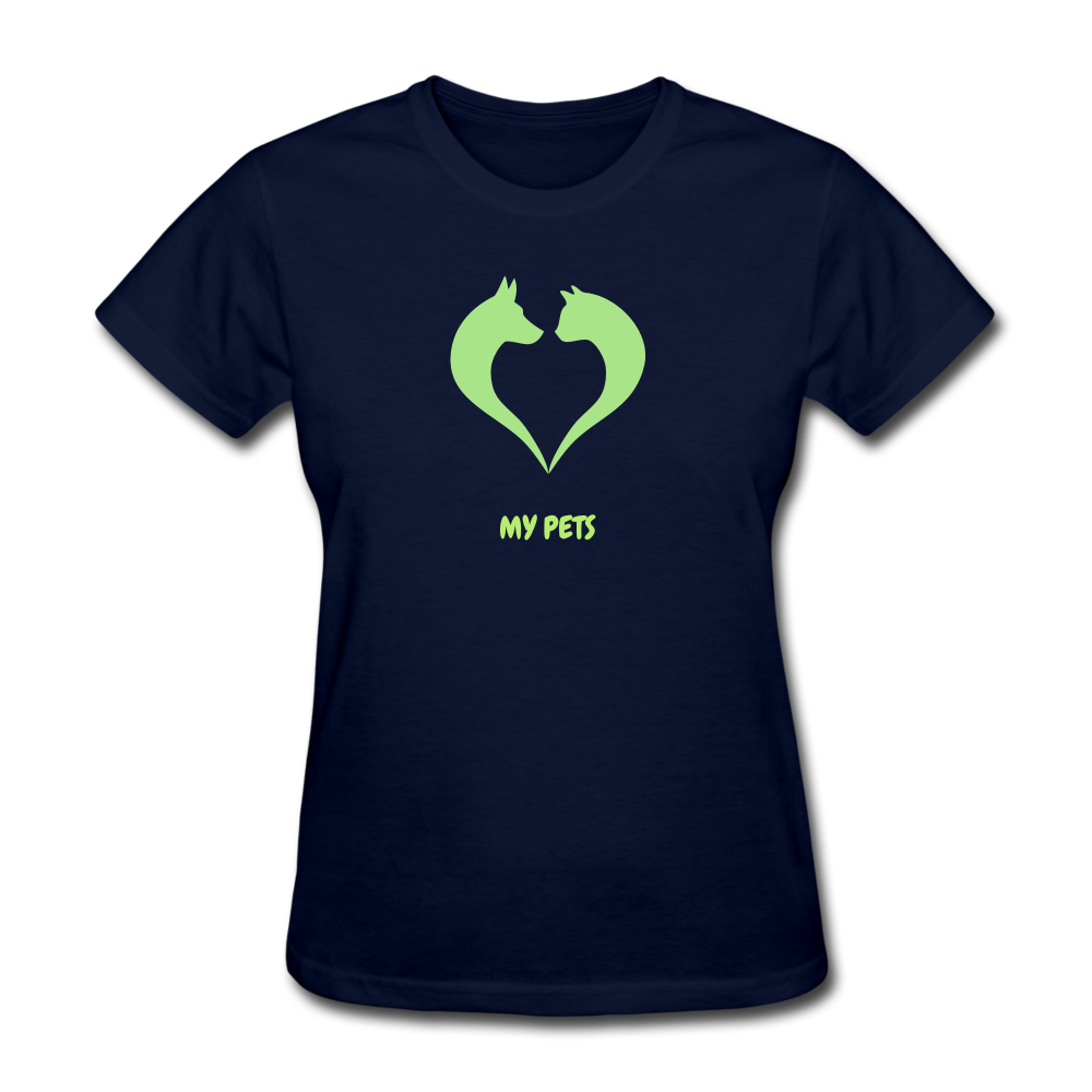 Love My Pets Women's T-Shirt - navy