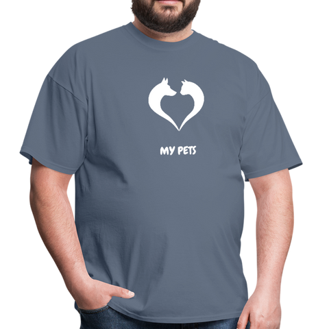 Image of Love my pets - Men's T-Shirt - denim
