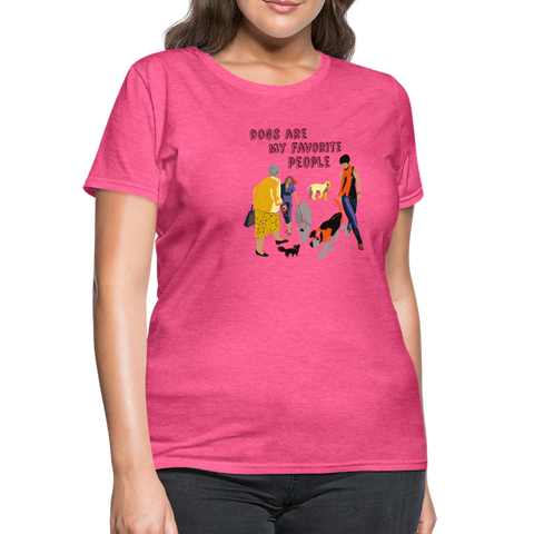 Image of Dogs are My favorite People Women's T-Shirt - heather pink