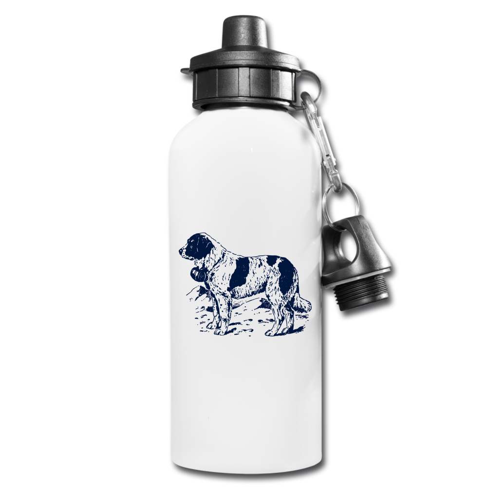 St. Bernard Lovers Water Bottle - white