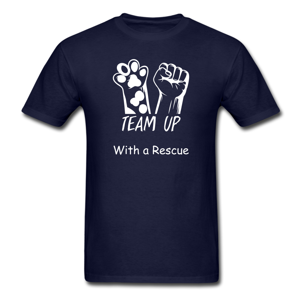 Team Up with a Rescue Men's T-Shirt - navy
