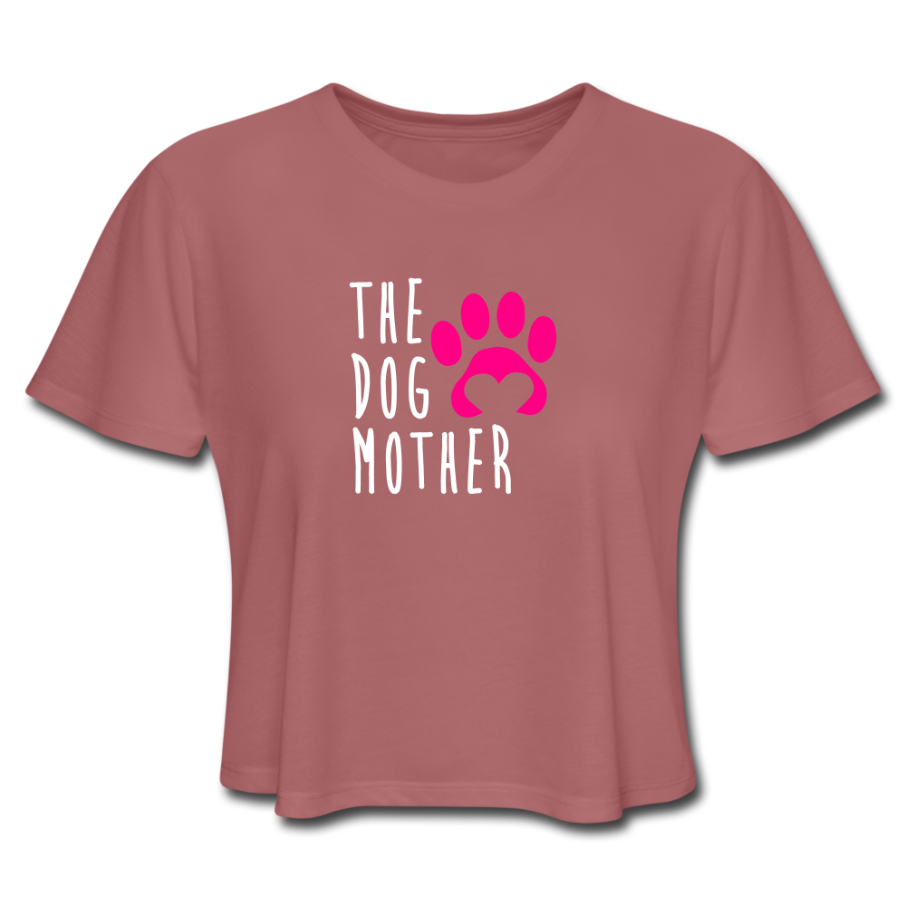 The Dog Mother - Women's Cropped T-Shirt - mauve