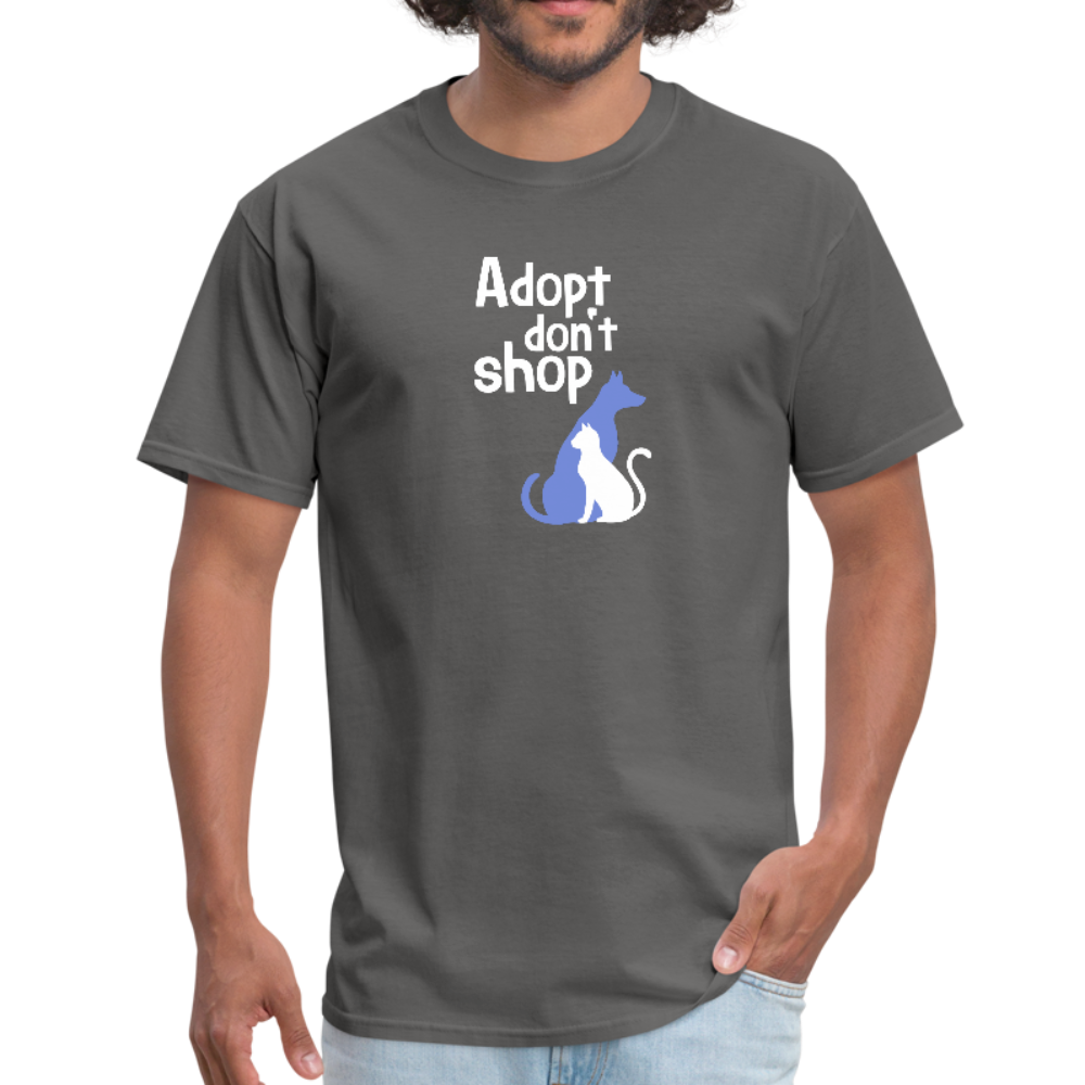 Adopt Don't Shop Men's T-Shirt - charcoal