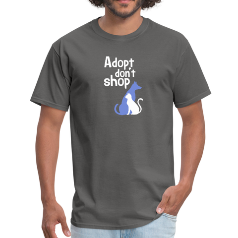 Adopt Don't Shop Men's T-Shirt - charcoal