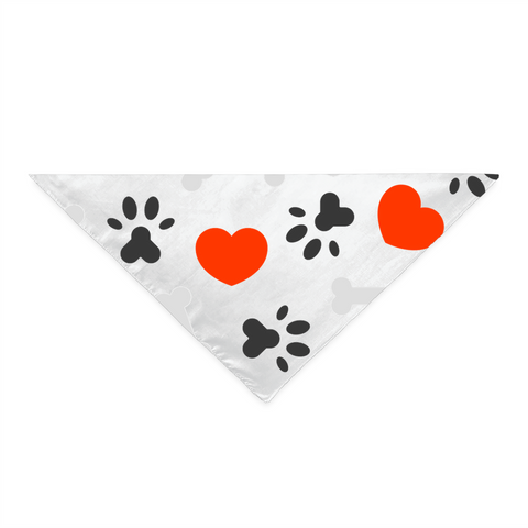 Image of Hearts, Paws and Bones Bandana for Dog Lovers