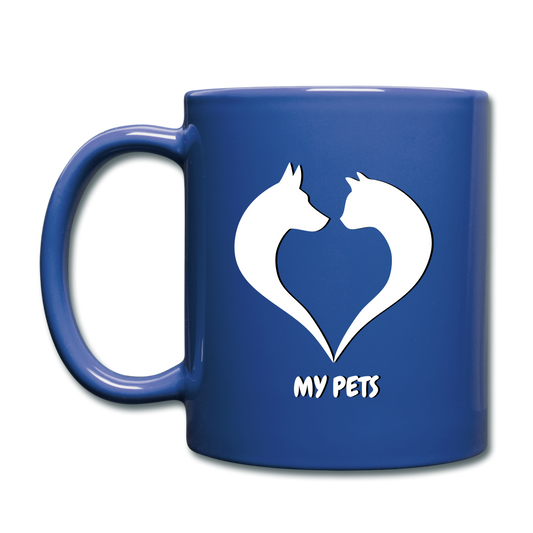 Love my pets Full Color Mug - royal blue