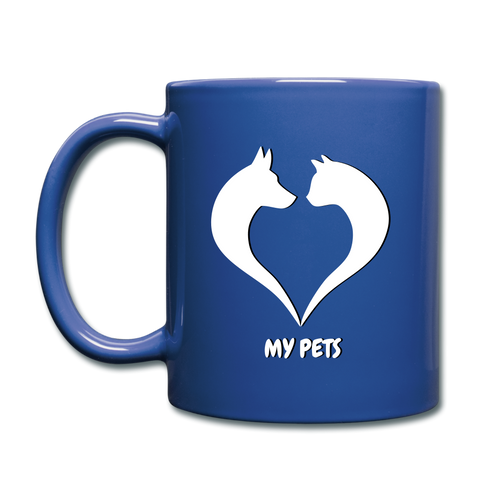 Image of Love my pets Full Color Mug - royal blue