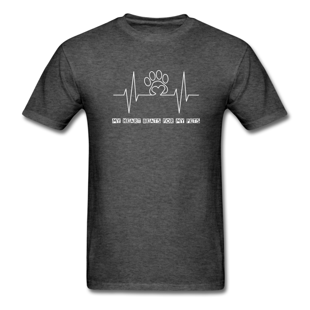 My Heart Beats for my Pets Men's T-Shirt - heather black