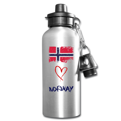Love Norway Water Bottle - silver
