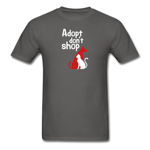Image of Adopt don't Shop Men's T-Shirt - charcoal