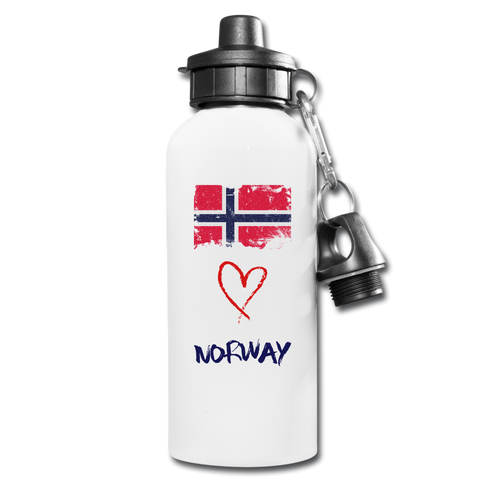 Image of Love Norway Water Bottle - white