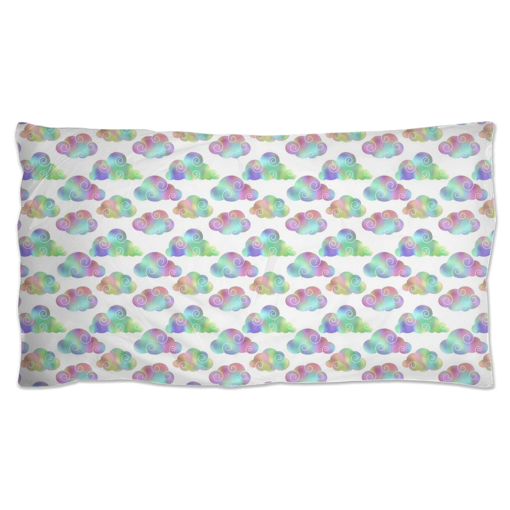 Pillow Shams with Colorful Gradient Clouds