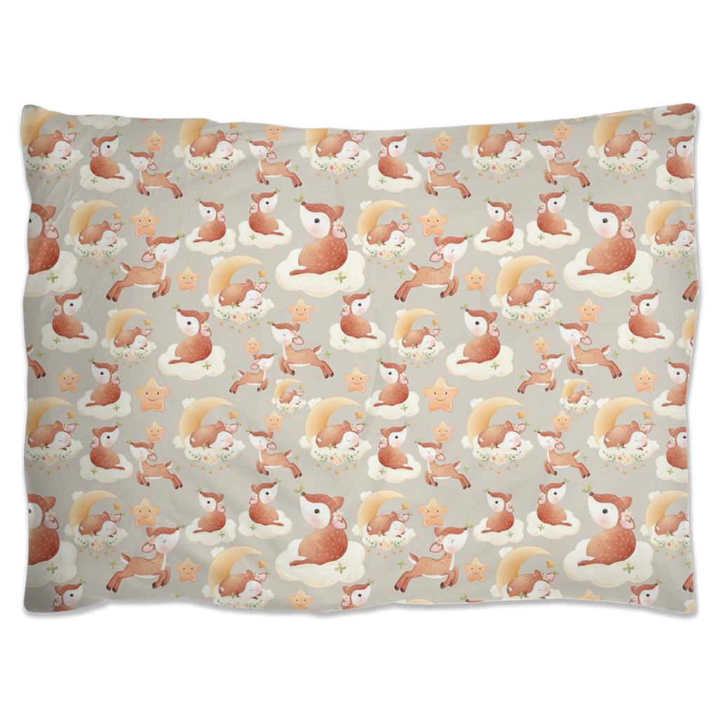 Pillow Shams with Cute Baby Deer Design