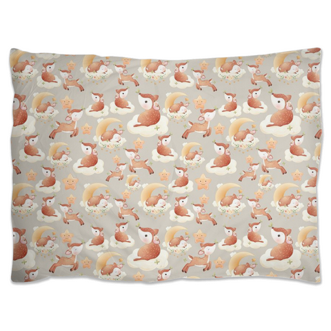 Image of Pillow Shams with Cute Baby Deer Design
