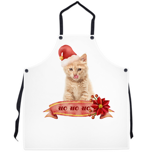 Apron with Watercolor Ginger Cat Design