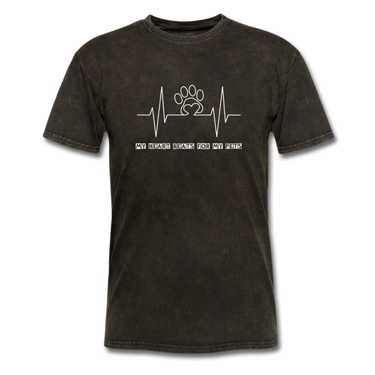 My Heart Beats for my Pets Men's T-Shirt - mineral black