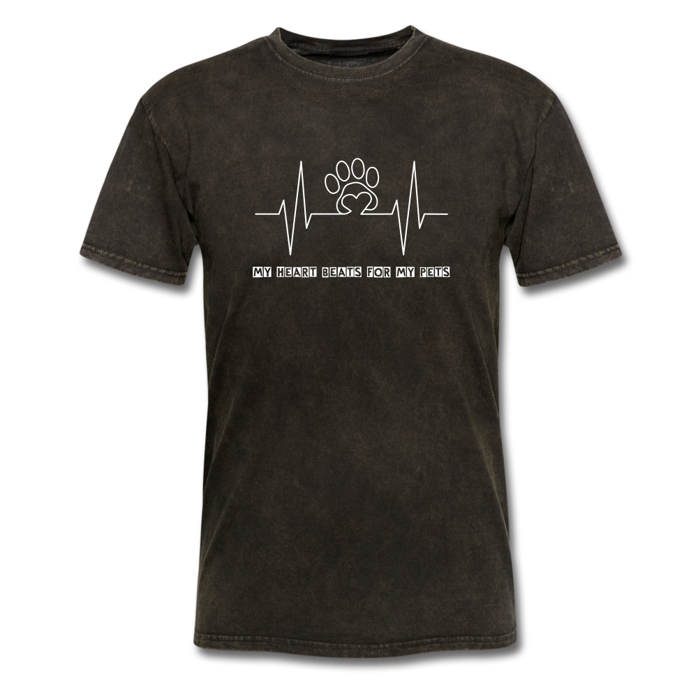 My Heart Beats for my Pets Men's T-Shirt - mineral black