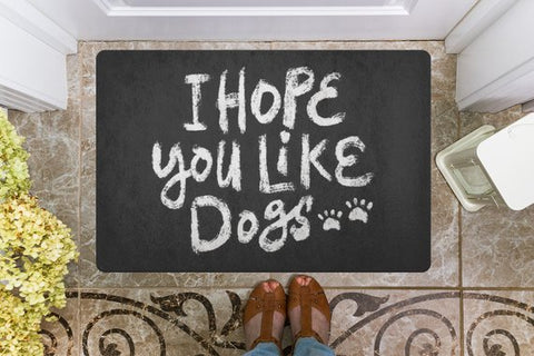 Image of Dog Lover Gift Doormat | Welcome Doormat Mat | Printed and Shipped from USA | 26x18"