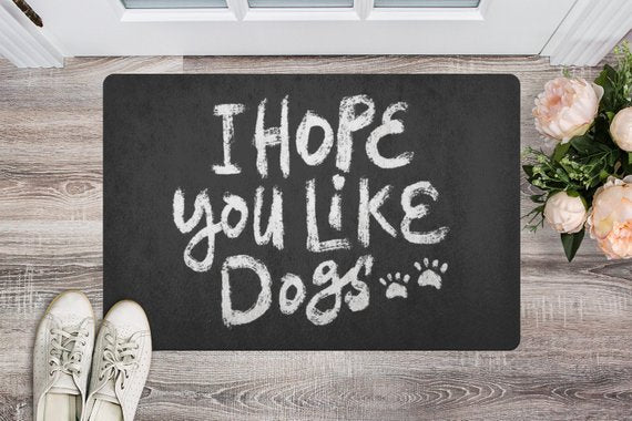 Dog Lover Gift Doormat | Welcome Doormat Mat | Printed and Shipped from USA | 26x18"