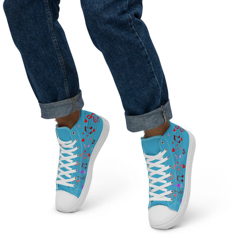 Image of Men’s high top canvas shoes