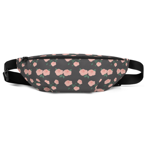 Image of Fanny Pack- Vintage Rose on Gray Design