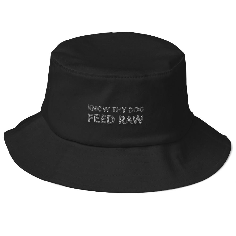 Know Thy Dog Feed Raw Old School Bucket Hat