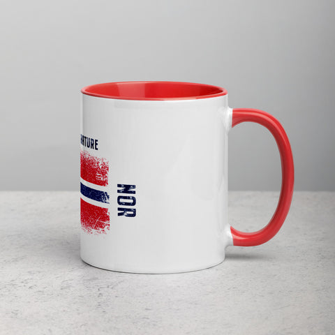 Image of Norway Powered by Nature Mug with Color Red Inside