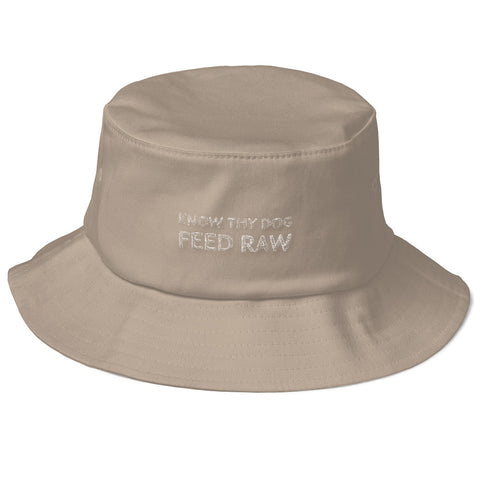 Image of Know Thy Dog Feed Raw Old School Bucket Hat