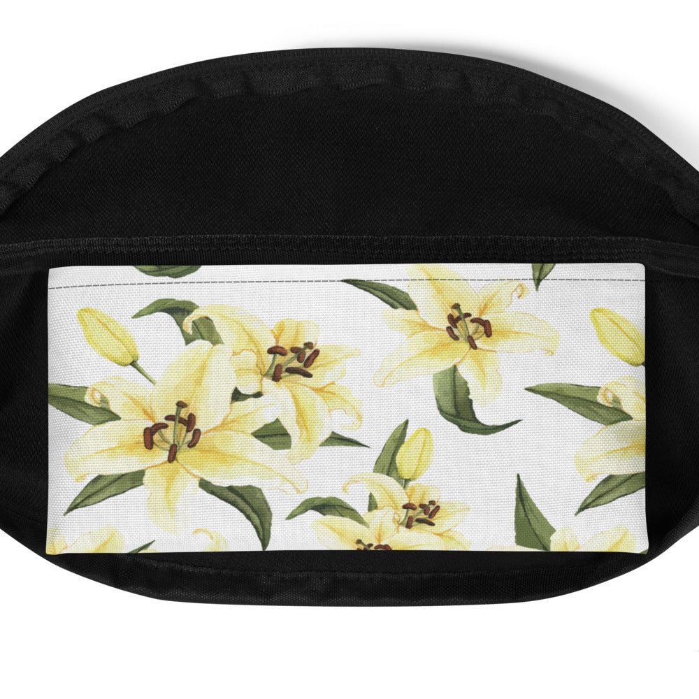 Summer Fanny Pack- Watercolor Lily Design