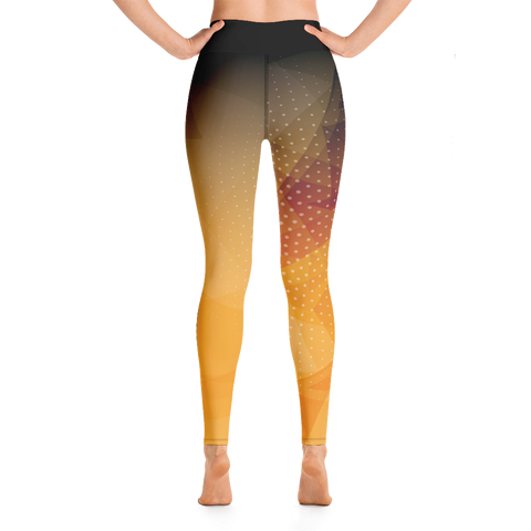 Image of Black and Gold Abstract Yoga Leggings (Don't Stop)