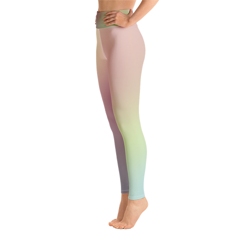 Image of Pastel Rainbow Yoga Leggings