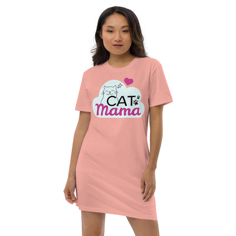 Image of Long Living Pets - Cat Mama Organic cotton t-shirt dress