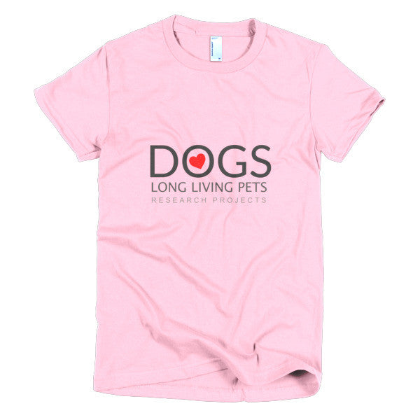 Long Living Pets Research Projects Love Dogs Short sleeve women's t-shirt