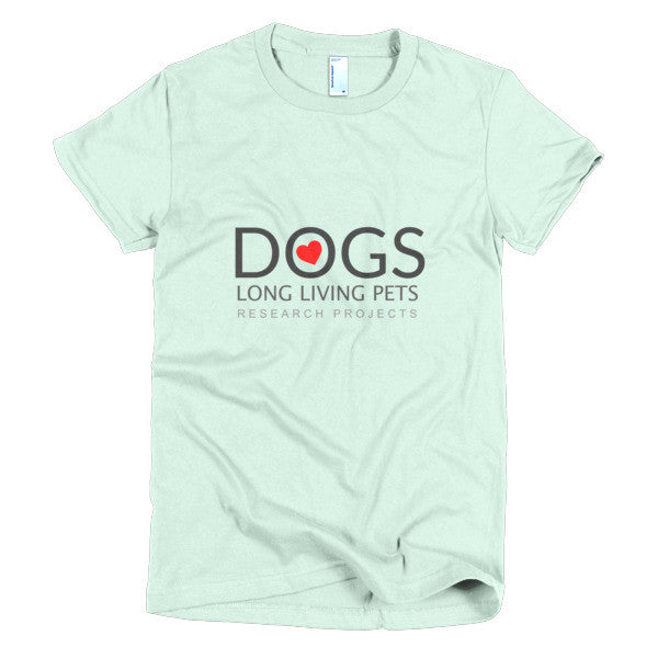 Long Living Pets Research Projects Love Dogs Short sleeve women's t-shirt