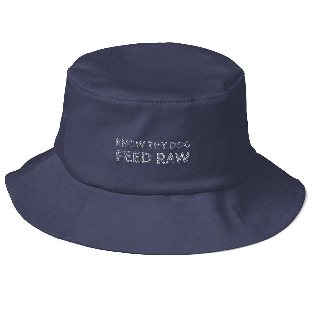 Know Thy Dog Feed Raw Old School Bucket Hat