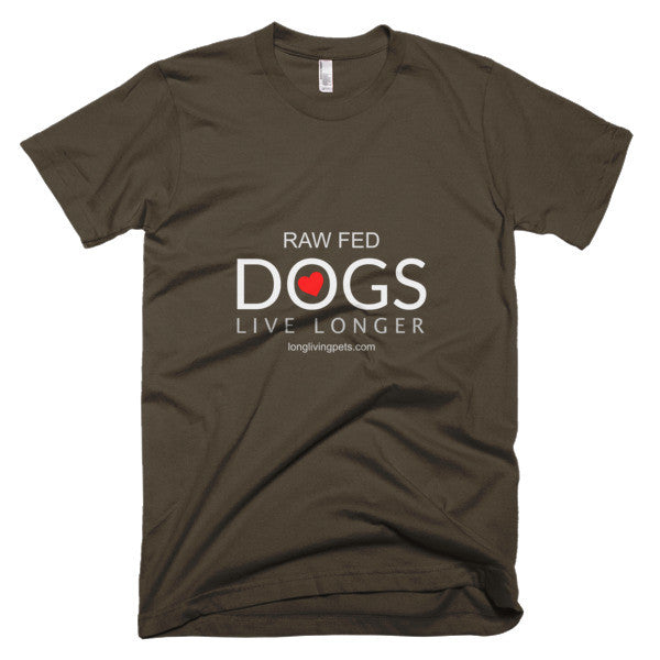 Raw Fed Dogs Live Longer - Short sleeve men's t-shirt