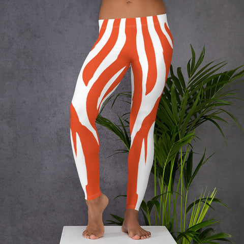 Image of Leggings Zebra pattern in fiesta red