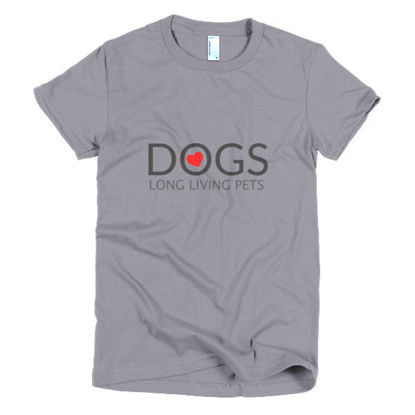 Long Living Pets Research Projects Love Dogs Short sleeve women's t-shirt