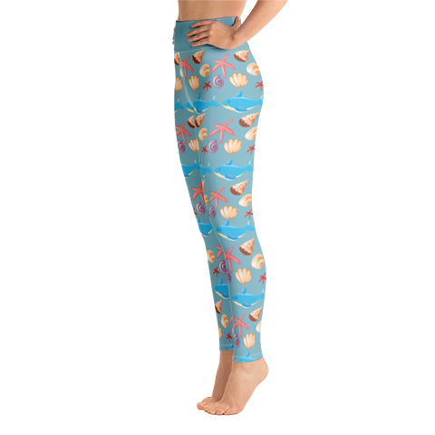Image of Under the Sea Themed Yoga Leggings