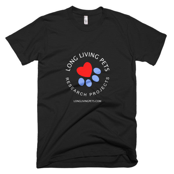 Long Living Pets Research - Short sleeve men's t-shirt. Front and back print