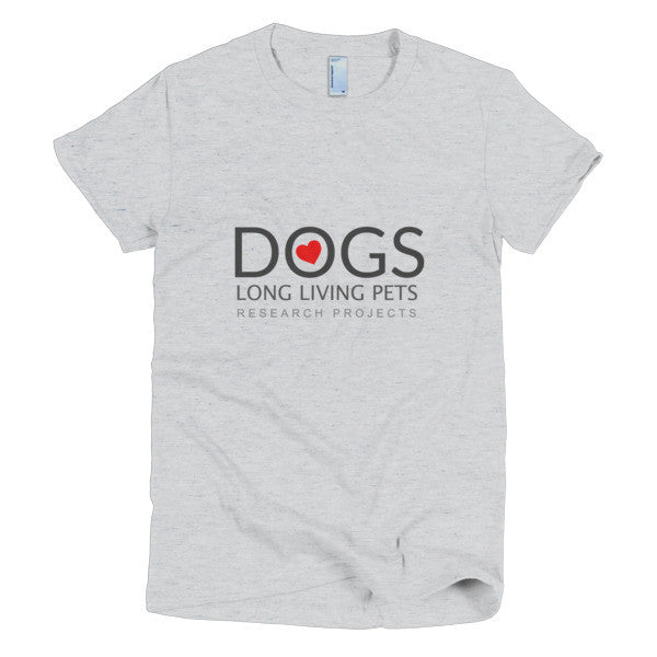 Long Living Pets Research Projects Love Dogs Short sleeve women's t-shirt