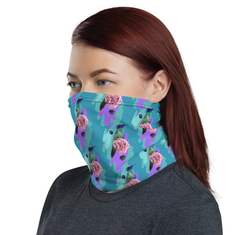 Image of Flower with Bird Neck Gaiter