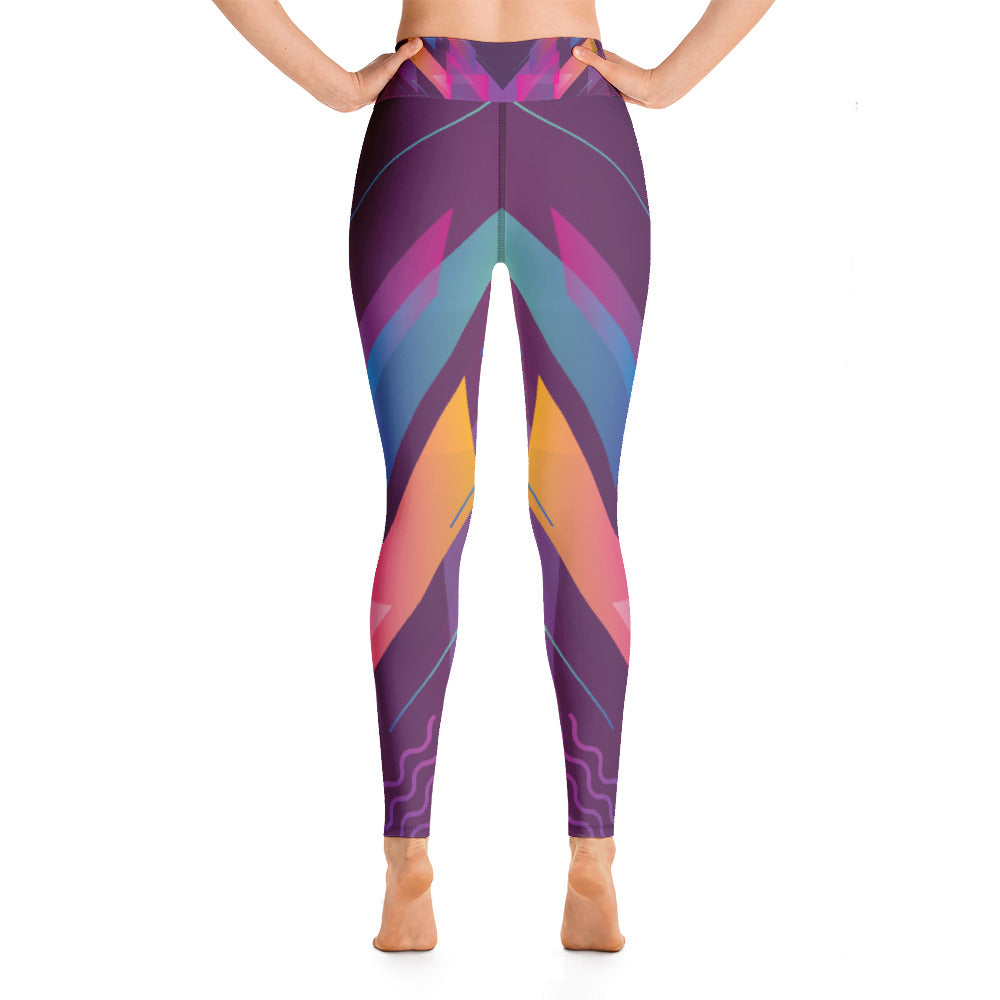 Colorful Geometric Design Yoga Leggings