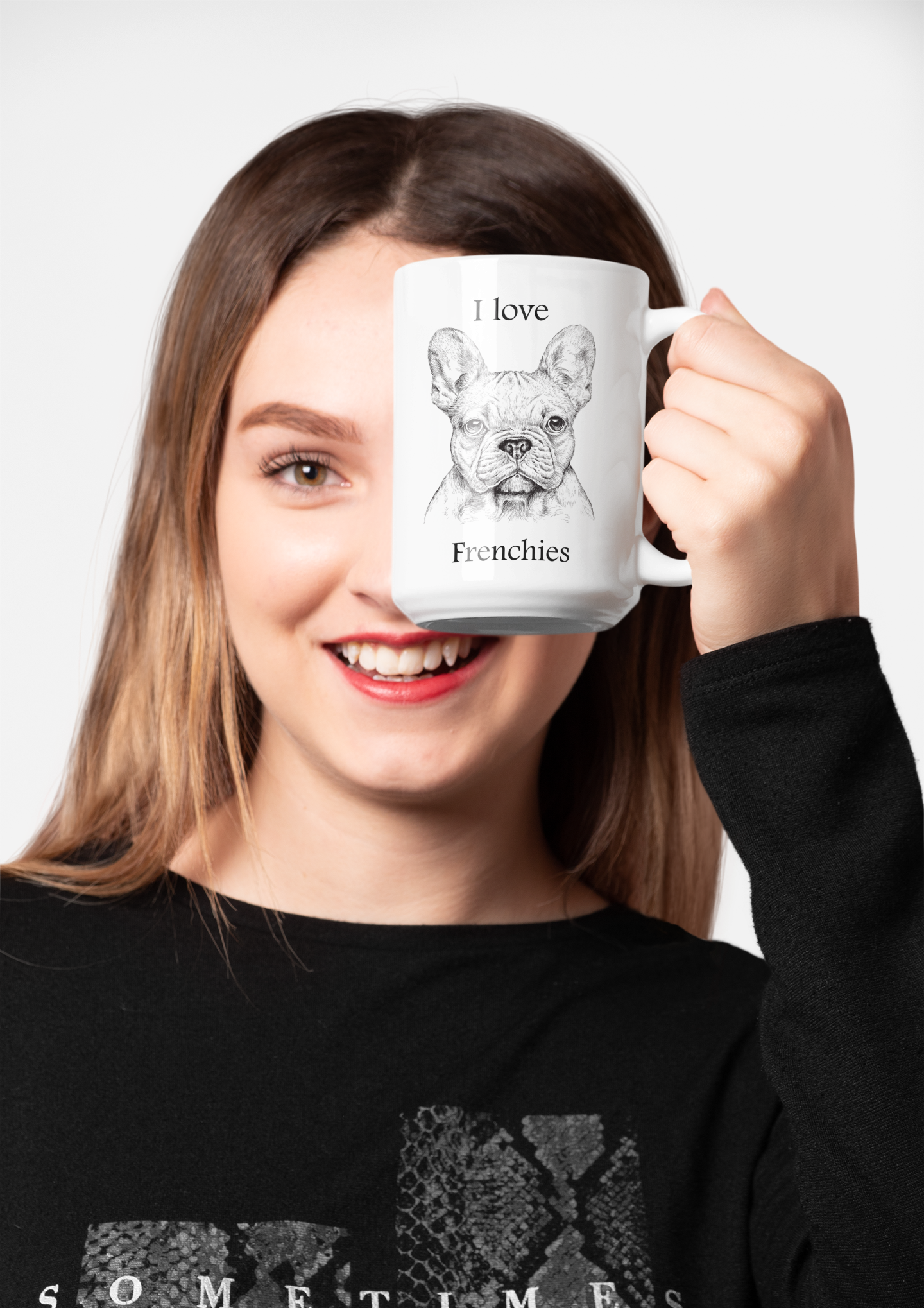 I love Frenchies 15 oz. White Mug