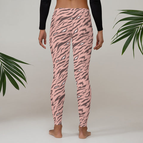 Image of Pink Leggings with Tiger Print