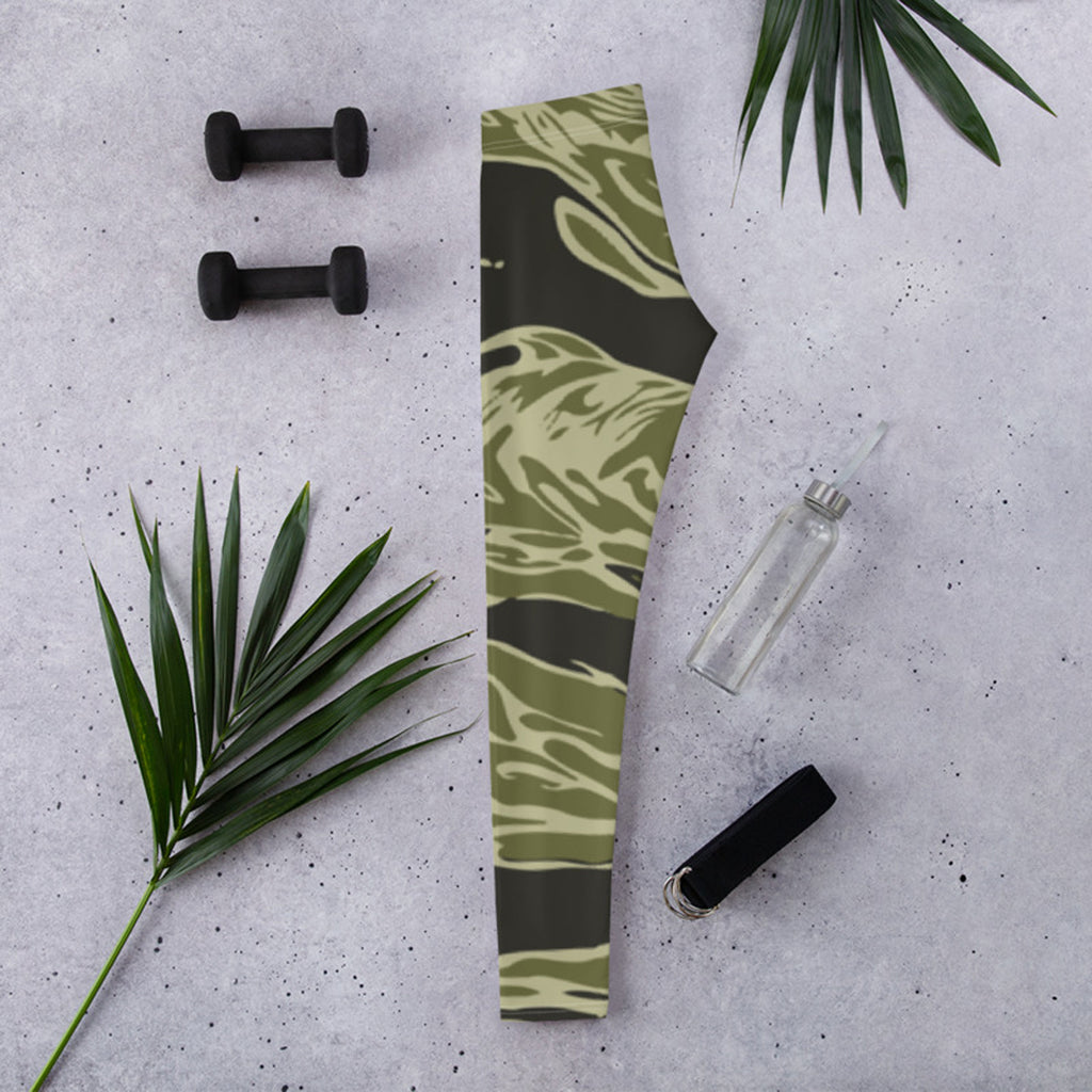 Camouflage Leggings with Tiger Print