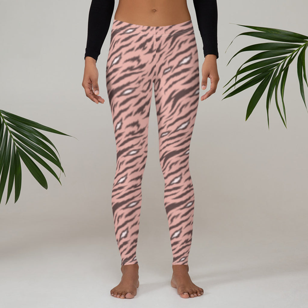 Pink Leggings with Tiger Print