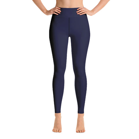 Image of Plain Navy Blue Yoga Leggings