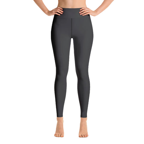 Image of Plain Dark Gray Yoga Leggings